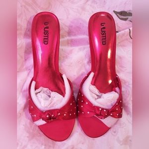 Unlisted Kenneth Cole Red Polka Dot Kitten Heels 👠